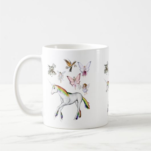 Farbe des Einhorns Kaffeetasse (Links)