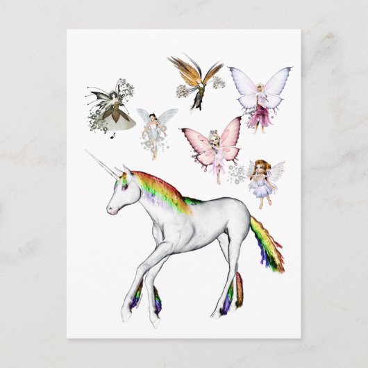 Farbe des Einhorns Postkarte (Vorderseite)