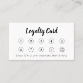 Farbe des Firmenlogos im weißen Quadrat Treuekarte (Vorderseite)