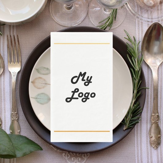 Farbe des Firmenlogos Serviette