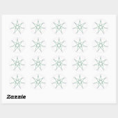 Farbe des Heptagramms am Wochenende Runder Aufkleber (Blatt)