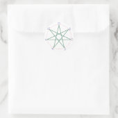 Farbe des Heptagramms am Wochenende Runder Aufkleber (Tasche)