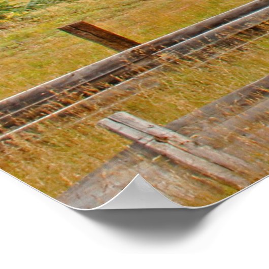 Farbe des Herbstes auf dem Land Poster (Ecke)