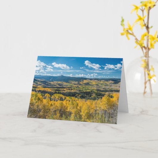 Farbe des Herbstes in flachen Tops | Routinemäßige Karte (Gelbe Blume)