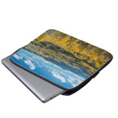 Farbe des Herbstes in flachen Tops | Routinemäßige Laptopschutzhülle (Vorne Knopf)