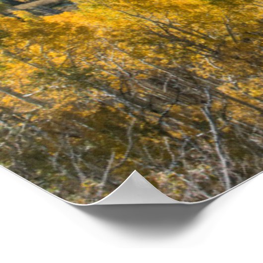 Farbe des Herbstes in flachen Tops | Routinemäßige Poster (Ecke)