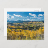 Farbe des Herbstes in flachen Tops | Routinemäßige Postkarte (Vorne/Hinten)