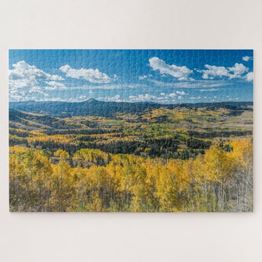 Farbe des Herbstes in flachen Tops | Routinemäßige Puzzle (Horizontal)