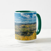 Farbe des Herbstes in flachen Tops | Routinemäßige Tasse (VorderseiteRechts)