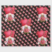 Farbe des Herzens anpassen Geschenkpapier (Flach)
