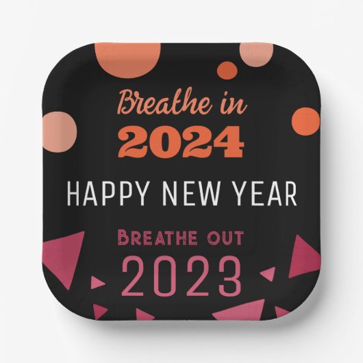 Farbe des Jahres 2024 - Neujahr 2023 Pappteller (Vorderseite)