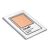 Farbe des Jahres 2024 Peach Fuzz Card Notebook Notizblock (Rechte Seite)