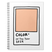 Farbe des Jahres 2024 Peach Fuzz Card Notebook Notizblock (Vorderseite)