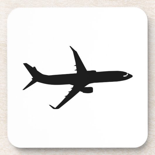 Farbe des Jetliner-Schattenflugs für Flugzeuge Untersetzer (Vorderseite)