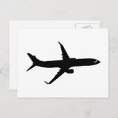 Farbe des Jetliner-Schwarzen Fluges für Flugzeuge Postkarte (Vorne/Hinten)