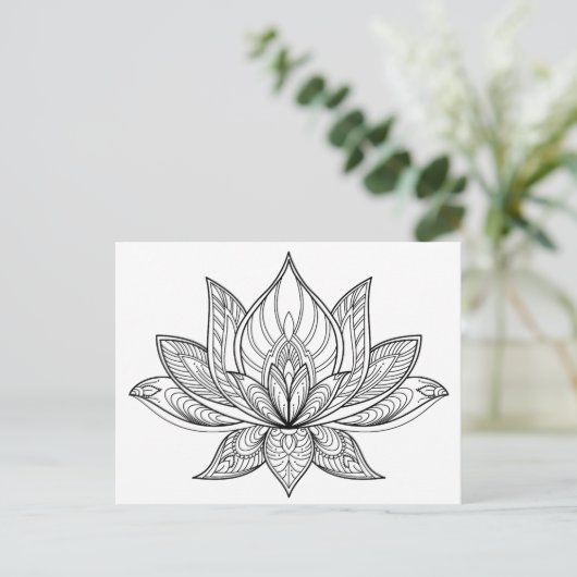Farbe des Lotus Postkarte (Stehend Vorderseite)