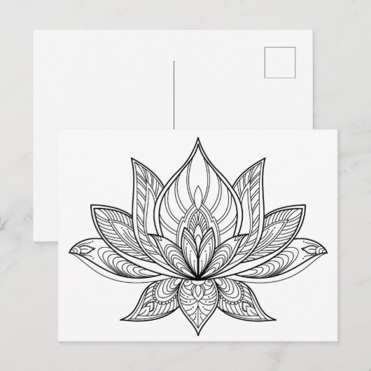 Farbe des Lotus Postkarte (Vorne/Hinten)