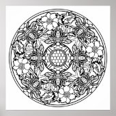 Farbe des Mandala-Farbplakats für Ihre eigenen Bie Poster (Vorne)