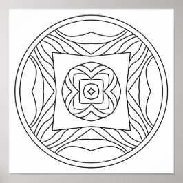 Farbe des Mandalas Poster
