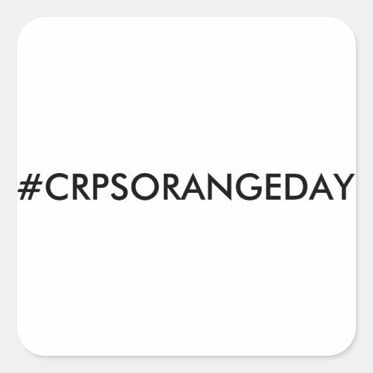 Farbe des Orange™ #CRPSORANGEDAY Sticker (Vorderseite)