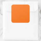 Farbe des Orange Designer-Single Quadratischer Aufkleber (Tasche)