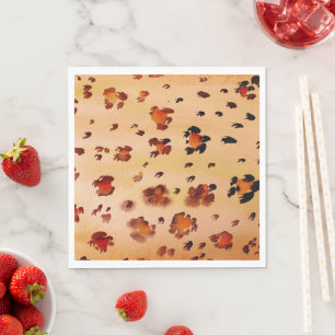 Farbe des orangen Leopardrucks Serviette