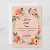Farbe des Peach Fuzz, Einladungen zum Hochzeitsfei (Vorderseite)