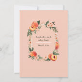 Farbe des Peach Fuzz, Einladungen zum Hochzeitsfei (Rückseite)