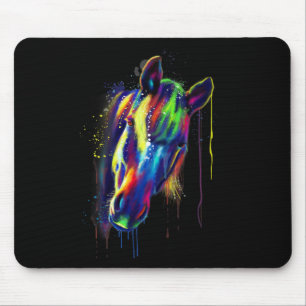 Farbe des Pferdes mit der Hand gezogenes Wasser Fa Mousepad