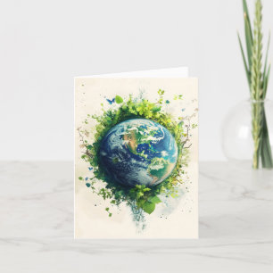 Farbe des Planeten Erde Feiertagskarte