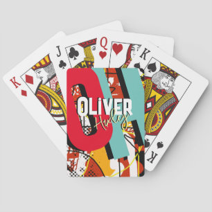 Farbe des Poker-Player-Monogramms Spielkarten