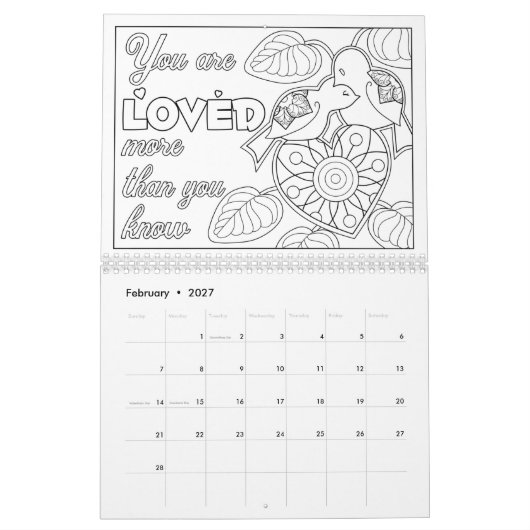 Farbe des Powers Kalender (Feb 2027)