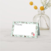 Farbe des Rentiermusters Farbe Grün, Farbe Platzkarte (Vorderseite)