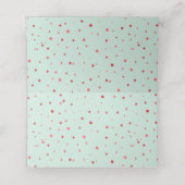 Farbe des Rentiermusters Farbe Grün, Farbe Platzkarte (Innenseite Aufgefaltet)