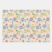 Farbe des rosa Weihnachtsbunds: Weibliche Touch Geschenkpapier Set (Vorderseite 3)