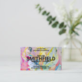 Farbe des Spritzers Farbe Wasserfarbe Trendy Visitenkarte (Stehend Vorderseite)