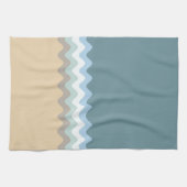 Farbe des Strandes: hellbrauner Sand Beige Türkis Geschirrtuch (Horizontal)