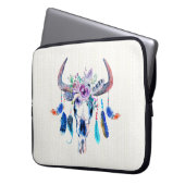 Farbe des Tierkopfschädels Laptopschutzhülle (Vorderseite Links)