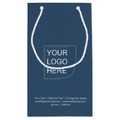 Farbe des Trends - Geschenktüte für ernsthafte bla (Rückseite)