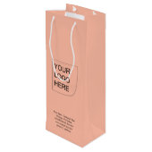Farbe des Trends - Geschenktüte für weiche Pfirsic (Rückseite Schrägansicht)