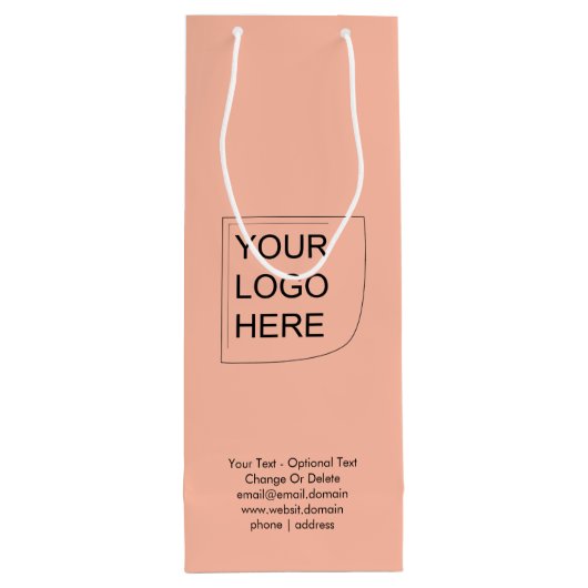 Farbe des Trends - Geschenktüte für weiche Pfirsic (Rückseite)