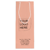 Farbe des Trends - Geschenktüte für weiche Pfirsic Weinflaschen (Rückseite)