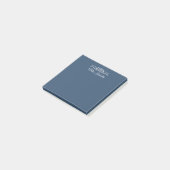 Farbe des Trends - Schwerwiegender blauer Name Post-it Klebezettel (angewinkelt)