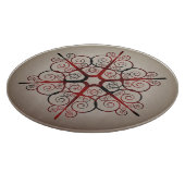Farbe des verzierten Damaskus-Elements, graue Slat Schneidebrett (Ecke)