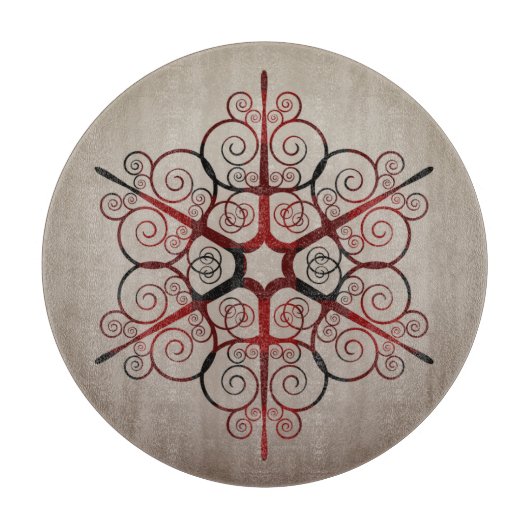 Farbe des verzierten Damaskus-Elements, graue Slat Schneidebrett (Vorderseite)