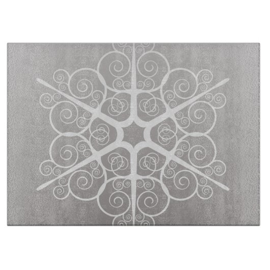 Farbe des verzierten Damaskus-Elements, graue Slat Schneidebrett (Vorderseite)