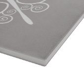 Farbe des verzierten Damaskus-Elements, graue Slat Schneidebrett (Ecke)