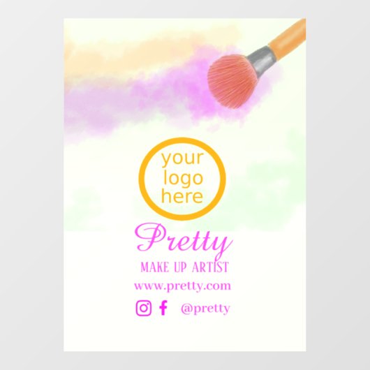 Farbe des Wassers in der Brush-Farbe Fensteraufkleber (Blatt)