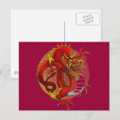 FARBE DESIGNS! — DRAGON ART POSTKARTE (Vorne/Hinten)
