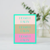 FARBE DESSERT-PARTY EINLADUNG "NEAPOLITAN" (Stehend Vorderseite)